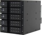 iStarUSA BPN-DE350SS-BLACK 3x5.25" to 5x3.5" SAS/SATA 6.0 Gb/s Trayless Hot-Swap Cage