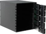 iStarUSA BPN-DE350SS-BLACK 3x5.25" to 5x3.5" SAS/SATA 6.0 Gb/s Trayless Hot-Swap Cage