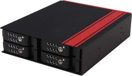 iStarUSA BPU-124DE-SS 1 x 5.25" to 4 x 2.5" SATA/SAS 6.0Gb/s Hot-Swap Backplane RAID Cage