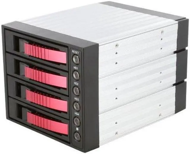 iStarUSA BPU-340SATA-RED 3x5.25" to 4x3.5" SAS/SATA 6.0 Gb/s Hot-Swap Cage - OEM