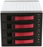 iStarUSA BPU-340SATA-RED 3x5.25" to 4x3.5" SAS/SATA 6.0 Gb/s Hot-Swap Cage - OEM