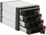 iStarUSA BPU-340SATA-RED 3x5.25" to 4x3.5" SAS/SATA 6.0 Gb/s Hot-Swap Cage - OEM