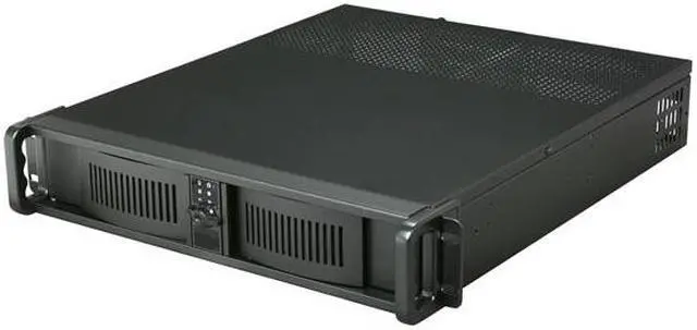iStarUSA D-200 Black 2U Rackmount Compact Stylish Chassis - Black Bezel