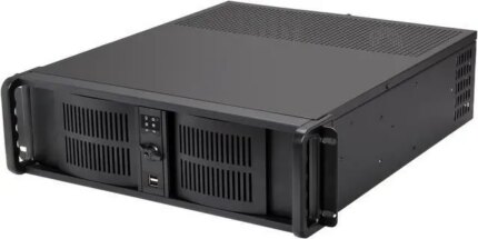 iStarUSA D-300-FS Black 3U Rackmount Compact Stylish Front-mounted PSU Chassis