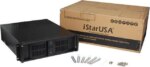 iStarUSA D-300-FS Black 3U Rackmount Compact Stylish Front-mounted PSU Chassis