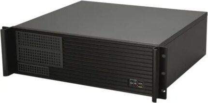 iStarUSA D-313SE-MATX Black 3U Rackmount Compact Industrial Chassis - Black Bezel