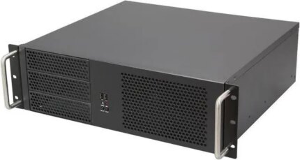 iStarUSA D-314-MATX Black 3U Rackmount Chassis ATX Power Supply Compatible