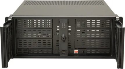 iStarUSA D-400-6-Black Black 4U Rackmount Compact Stylish Server Chassis