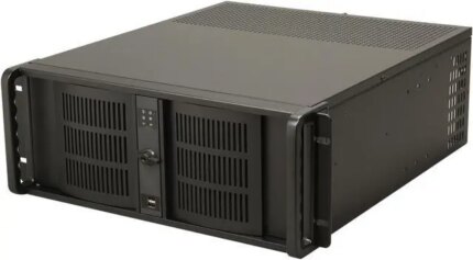 iStarUSA D-400-6-Black Black 4U Rackmount Compact Stylish Server Chassis