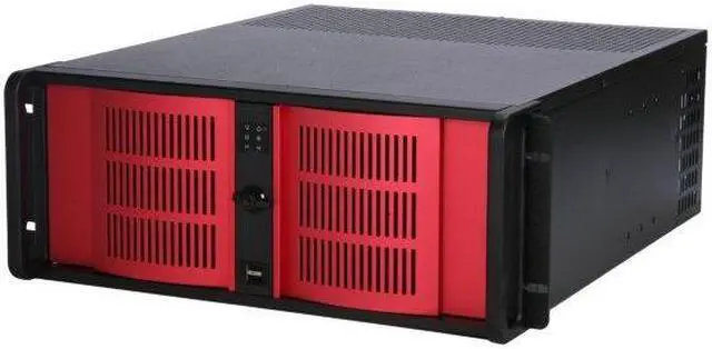 iStarUSA D-400-6-RED 4U Rackmount Compact Stylish Rackmount Chassis