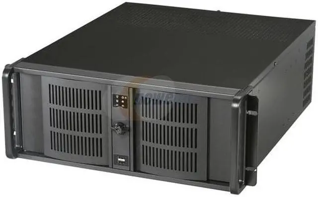 iStarUSA D-400 Black 4U Rackmount Compact Stylish Chassis - Black Bezel