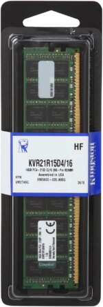 Kingston 16GB ECC Registered DDR4 2133 (PC4 17000) Server Memory Model KVR21R15D4/16
