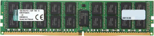 Kingston 16GB ECC Registered DDR4 2133 (PC4 17000) Server Memory Model KVR21R15D4/16