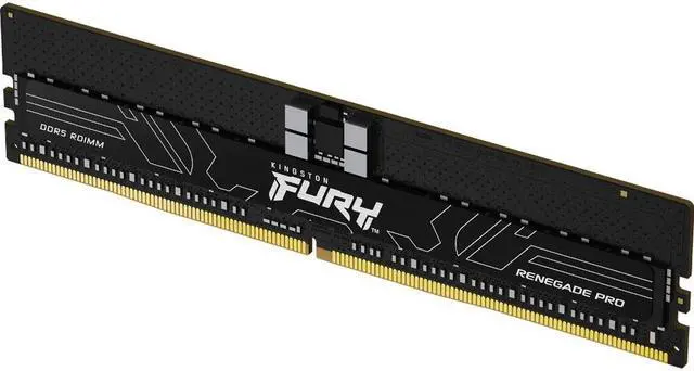 Kingston 32GB (1 x 32GB) DDR5 6400MT/s CL32 FURY Renegade Pro RDIMM Black EXPO - For Motherboard - 32 GB (1 x 32GB) - DDR5-6400/PC5-51200 DDR5 SDRAM -