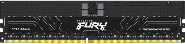 Kingston 32GB (1 x 32GB) DDR5 6400MT/s CL32 FURY Renegade Pro RDIMM Black EXPO - For Motherboard - 32 GB (1 x 32GB) - DDR5-6400/PC5-51200 DDR5 SDRAM -