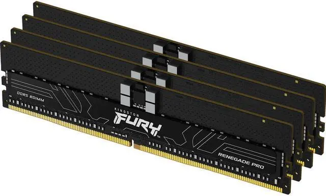 Kingston FURY Renegade Pro 64GB (4 x 16GB) DDR5 SDRAM Memory Kit - For Desktop PC, Workstation - 64 GB (4 x 16GB) - DDR5-4800/PC5-38400R DDR5 SDRAM -