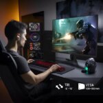 KTC 24 Inch FHD 165Hz Gaming Monitor, 1080P Fast IPS Frameless Computer Monitor with Adaptive Sync, Eye Care PC Gamer Monitor,HDMIx2, DisplayPort,