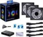 LIAN LI UNI FAN SL INFINITY 120 RGB BLACK 3 PCS PACK ---UF-SLIN120-3B ( L Connect 3.0 Controller included)