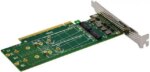 Linkreal PCIe X16 to 4 Port M.2 NVMe SSD Adapter-Low profile