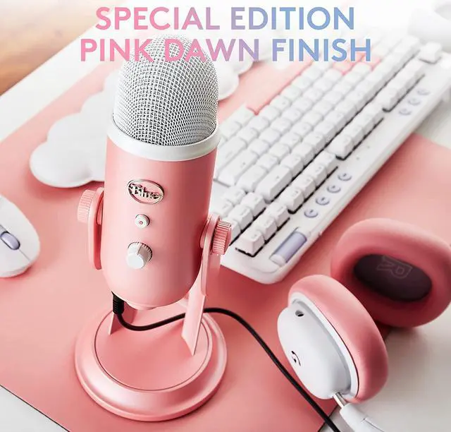 Logitech Blue Yeti Premium USB Gaming Microphone for Streaming, Blue VO!CE Software, PC, Podcast, Studio, Computer Mic, Exclusive Streamlabs Themes,