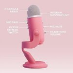 Logitech Blue Yeti Premium USB Gaming Microphone for Streaming, Blue VO!CE Software, PC, Podcast, Studio, Computer Mic, Exclusive Streamlabs Themes,