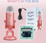 Logitech Blue Yeti Premium USB Gaming Microphone for Streaming, Blue VO!CE Software, PC, Podcast, Studio, Computer Mic, Exclusive Streamlabs Themes,