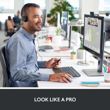 Logitech C920s HD Pro Webcam, Full HD 1080p/30fps Video Calling, Clear Stereo Audio, HD Light Correction, Works with Skype, Zoom, FaceTime, Hangouts,