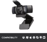 Logitech C920s HD Pro Webcam, Full HD 1080p/30fps Video Calling, Clear Stereo Audio, HD Light Correction, Works with Skype, Zoom, FaceTime, Hangouts,