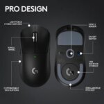 Logitech G PRO X SUPERLIGHT 2 Lightspeed Wireless Gaming Mouse, Lightweight, LIGHTFORCE Hybrid Switches, Hero 2 Sensor, 44,000 DPI, 5 Programmable