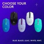 Logitech G305 LIGHTSPEED Wireless Gaming Mouse, Hero 12K Sensor, 12,000 DPI, Lightweight, 6 Programmable Buttons, 250h Battery Life, On-Board Memory,