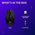 Logitech G305 LIGHTSPEED Wireless Gaming Mouse, Hero 12K Sensor, 12,000 DPI, Lightweight, 6 Programmable Buttons, 250h Battery Life, On-Board Memory,
