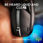 Logitech G435 LIGHTSPEED and Bluetooth Wireless Gaming Headset - Lightweight over-ear headphones, built-in mics, 18h battery, compatible with Dolby