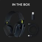 Logitech G435 LIGHTSPEED and Bluetooth Wireless Gaming Headset - Lightweight over-ear headphones, built-in mics, 18h battery, compatible with Dolby