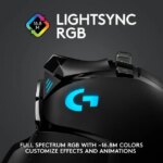 Logitech G502 Lightspeed Wireless Gaming Mouse with Hero 25K Sensor, PowerPlay Compatible, Tunable Weights and Lightsync RGB - Black
