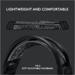 Logitech G733 Lightspeed Wireless Gaming Headset with Suspension Headband, Lightsync RGB, Blue VO!CE mic technology and PRO-G audio drivers - Black