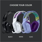 Logitech G733 Lightspeed Wireless Gaming Headset with Suspension Headband, Lightsync RGB, Blue VO!CE mic technology and PRO-G audio drivers - Black