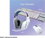 Logitech G733 LIGHTSPEED Wireless Gaming Headset with suspension headband, LIGHTSYNC RGB, Blue VO!CE mic technology and PRO-G audio drivers - White