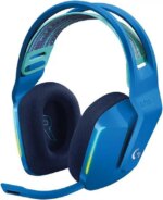 Logitech G733 LIGHTSPEED Wireless Gaming Headset with suspension headband, LIGHTSYNC RGB, Blue VO!CE mic technology and PRO-G audio drivers - Blue