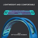 Logitech G733 LIGHTSPEED Wireless Gaming Headset with suspension headband, LIGHTSYNC RGB, Blue VO!CE mic technology and PRO-G audio drivers - Blue