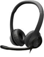 Logitech H390 Wired Headset, Stereo Headphones with Noise-Cancelling Microphone, USB, In-Line Controls, PC/Mac/Laptop - Black