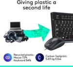 Logitech MK120 Wired Keyboard and Mouse Combo for Windows, Optical Wired Mouse, Full-Size Keyboard, USB Plug-and-Play, Compatible with PC, Laptop -