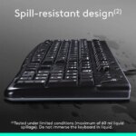 Logitech MK120 Wired Keyboard and Mouse Combo for Windows, Optical Wired Mouse, Full-Size Keyboard, USB Plug-and-Play, Compatible with PC, Laptop -