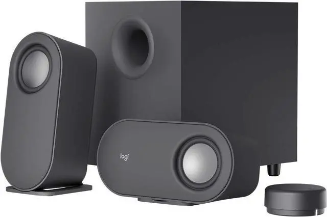 Logitech Z407 Bluetooth Computer Speakers with Subwoofer and Wireless Control, Immersive Sound, Premium Audio with Multiple Inputs, USB Speakers