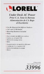 Lorell LLR33996 Under Desk AC Power Center