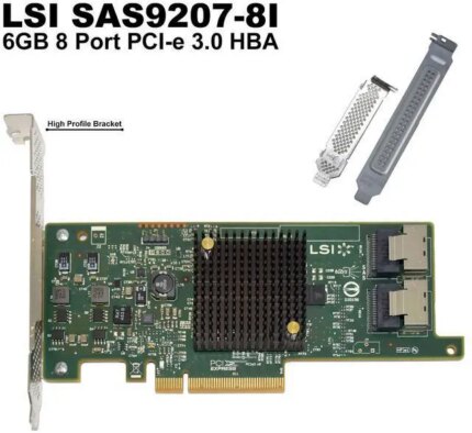 LSI 9207-8i 6Gbs SAS SATA PCI-E 3.0 HBA IT Mode Expander RAID Controller Card