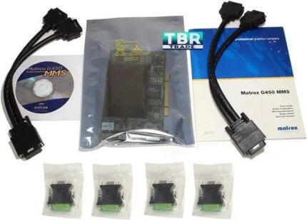 Matrox G45X4QUAD-B G450 Video Graphics Card X4 PCI 2x LFH60 4xDVI Digital