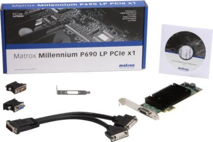 Matrox Millennium P690 P69-MDDE128LA1F 128MB GDDR2 PCI Express x1 Low Profile Graphics Card