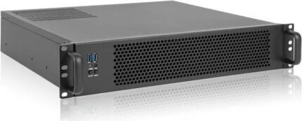 MicroATX/Mini-ITX 2U Rackmount Server Chassis max 7x3.5 Bay / USB3.0 with 2.0 Adapter Support ATX PSU Either top or Side Cooling Depth 15.7"
