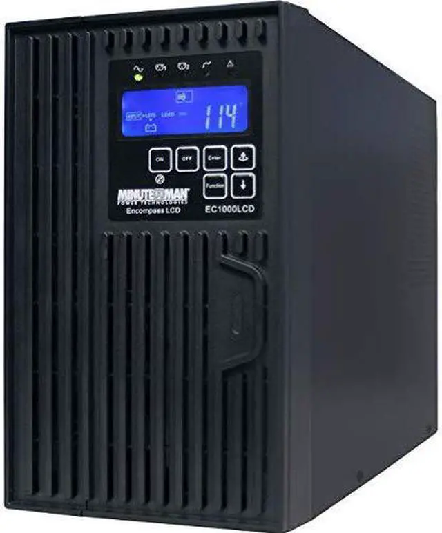 Minuteman EC1000LCD 1000 VA On-line Tower UPS with 6 0utlets - Tower - 2 Minute Stand-by - 120 V AC Input - 110 V AC, 120 V AC, 127 V AC Output -
