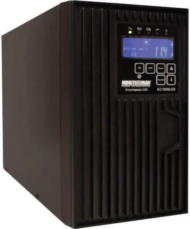 Minuteman EC1000LCD 1000 VA On-line Tower UPS with 6 0utlets - Tower - 2 Minute Stand-by - 120 V AC Input - 110 V AC, 120 V AC, 127 V AC Output -